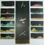 Artwork Image: Drei Flugzeuge und zwölf Landschaften by Peter Amici